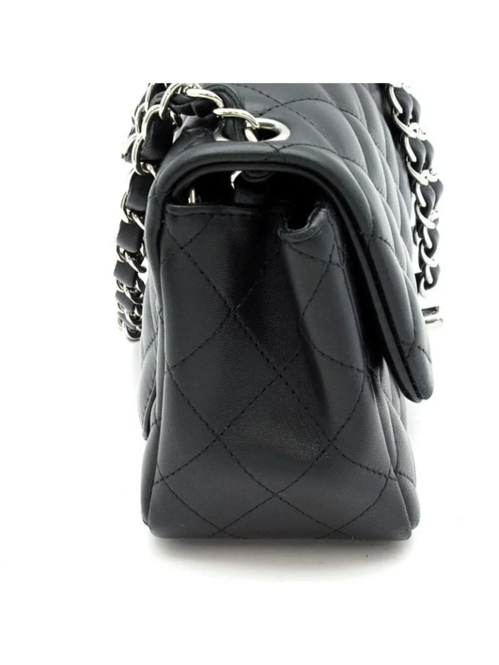 Chanel Mini Quilted Chain Shoulder Bag Lambskin Black
